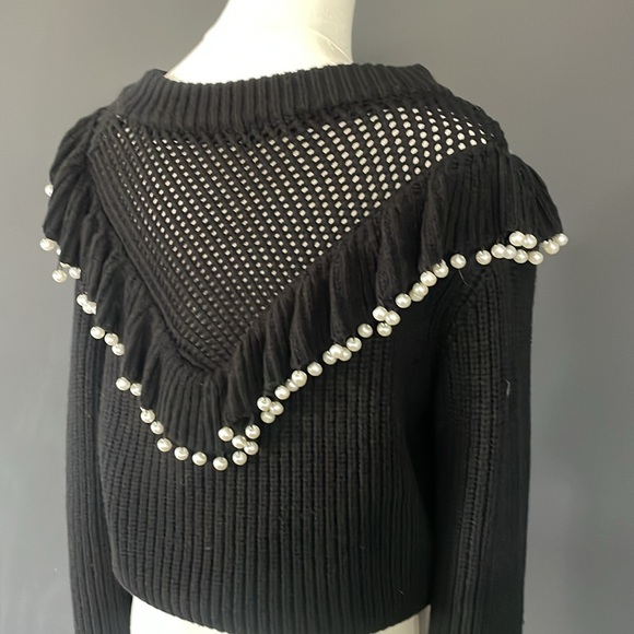 ZARA knit sweater with pearl detail. - Picture 3 of 4